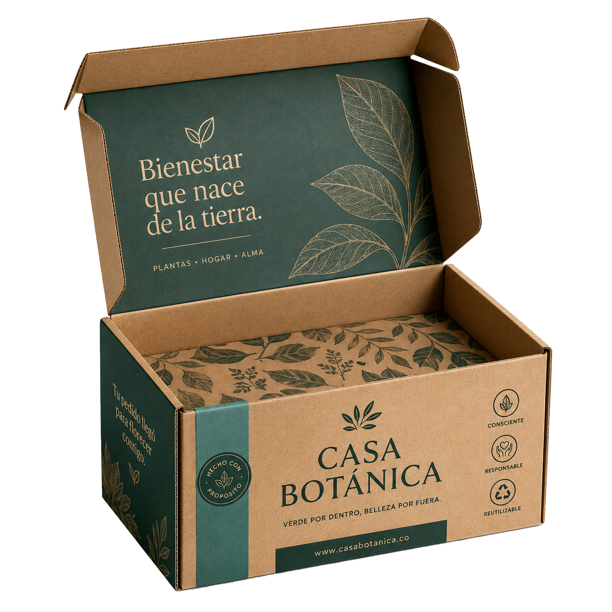 Caja kraft premium de marca cliente impresa por Eco Impresa